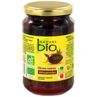 Nature bio olives noires dénoyautées 37cl 160g