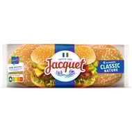 Jacquet 6 burgers nature classic sans additifs 350g