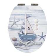 Arvix abattant wc déco charnières inox couvercle plat sailing
