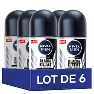 Nivea déodorant bille homme black & white original lot 6 50ml