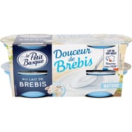Le Petit Basque spécialité laitiere au lait de brebis nature 4x100g