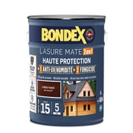 Bondex lasure 2en1 haute protection chene fonce mat veloute 5l