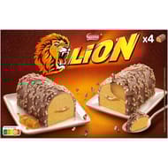 Lion 4 bûchettes chocolat caramel 334g