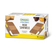 Orogel 6 maxis sandwichs glacés - biscuits vanille cacao, sabayon 450g