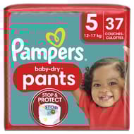 Pampers baby-dry couches culottes tailles 5 12kg - 17kg x37