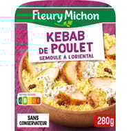 Fleury Michon kebab de poulet & semoule à l'orientale 280g