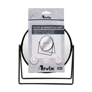 Miroir double face x1x2 sur pied métal noir diam 17cm