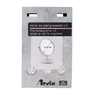Miroir double face x1x5 sur pied base métal coloris blanc