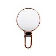 Miroir métalisé double face avec poignet repliable