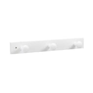 Porte manteau 3 têtes bois coloris blanc
