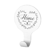 Patère ronde adhésive avec crochet imprime home