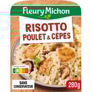 Fleury michon poulet et risotto aux cèpes 280g