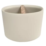 Porte brosse a dent résine et bois creme