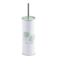 Pot a balai metal imprime kimono vert couvercle plat