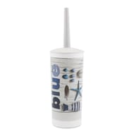 Pot a balai avec brosse wc - bleu