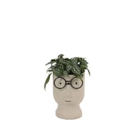 Composition Charlie-céramique tête & plante verte