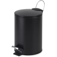 Poubelle 3l noir couvercle plat