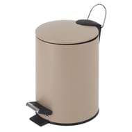 Poubelle natural 3l couvercke plat metal