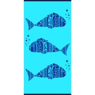 Drap de plage velours jacquard 75x150cm 400 g/m fisky