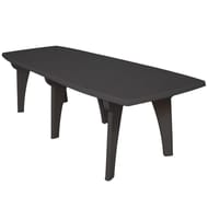 Table lipari 2  A rallonge 6 personnes Polypropylene  180/250 x 90 x h72 cm anthracite