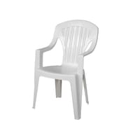 Fauteuil tropea haut dossier empilable Polypropylene  blanc