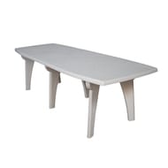 Table lipari 2  A rallonge 6 personnes Polypropylene  180/250 x 90 x h72 cm blanche