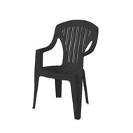Fauteuil tropea haut dossier empilable Polypropylène  anthracite