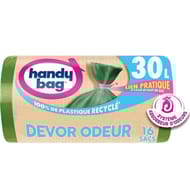 Handy bag 100%plastique recyclé sac poubelle à lien pratique devor odeur 30l x16