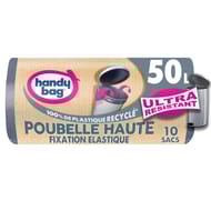 Handy bag sac poubelle haute fixation élastique 50 l x10