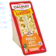Daunat le club classique pain complet poulet rôti mayonnaise 160g