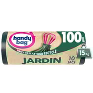Handy bag 100% recyclé sacs poubelle jardin 100l x10