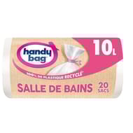 Handy-bag sac poubelle lien 100% recyclé salle de bains 10l x20