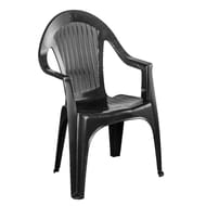 Fauteuil résine haut dossier Napoli anthracite