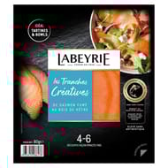 Labeyie tranches créatives de saumon Atlantique de Norvège fumé au bois de hêtre 80g