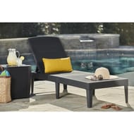 Bain de soleil Jaipur 4 positions résine tressée gris graphite