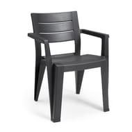 Fauteuil julie Resine / empilable 61.5x58.5x79hcm Anthracite