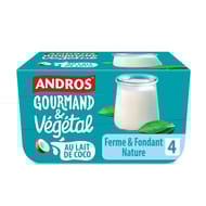 Andros gourmand & végétal au lait de coco 4x100g