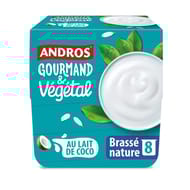 Andros gourmand & végétal brassé nature 8x100g