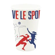 10 gobelets en carton 35cl vive le sport