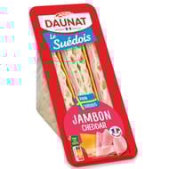 Daunat club suédois jambon cheddar 140g
