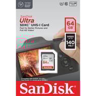 Sandisk carte mémoire sandisk ultra sdxc 64gb 140mb/s SDSDUNB-064G-GN6IN