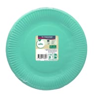 Le nappage 20 assiettes en carton 23cm aqua sfp
