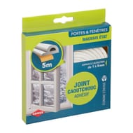 Cogex joint caoutchouc de calfeutrage profil "p" 5mx9mm, blanc et adhésif