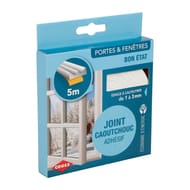 Cogex joint caoutchouc de calfeutrage profil "e" 5mx9mm, blanc et adhésif
