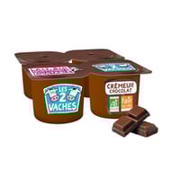 Les 2 Vaches crème dessert bio chocolat 4x95g