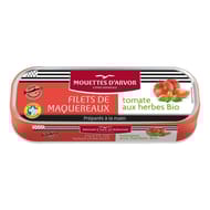 Les mouettes d'arvor filets de maquereaux tomate aux herbes bio 1/4.