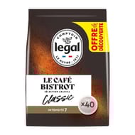Legal café bistrot classique pads x40 - 278g