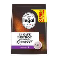 Legal le café bistrot expresso x40 pads - 278g