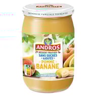 Andros pomme banane sans sucres ajoutés 650g