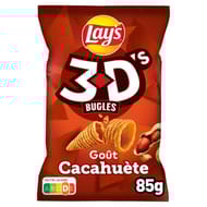Lay's biscuits apéritifs 3d's saveur cacahuètes 85g